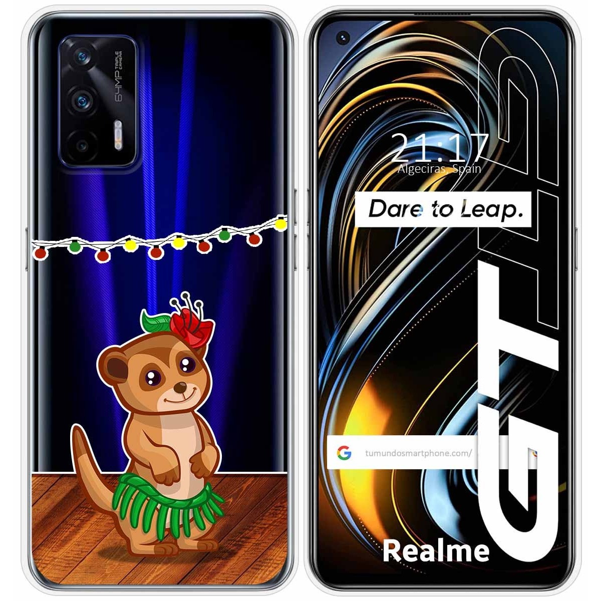 Funda Silicona Transparente para Realme GT 5G diseño Suricata Dibujos