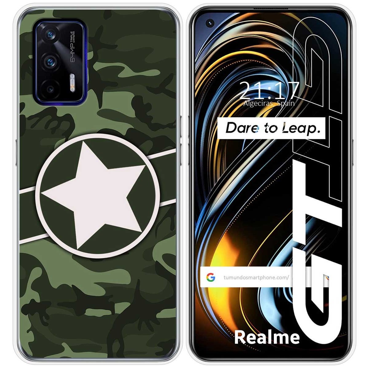 Funda Silicona para Realme GT 5G diseño Camuflaje 01 Dibujos