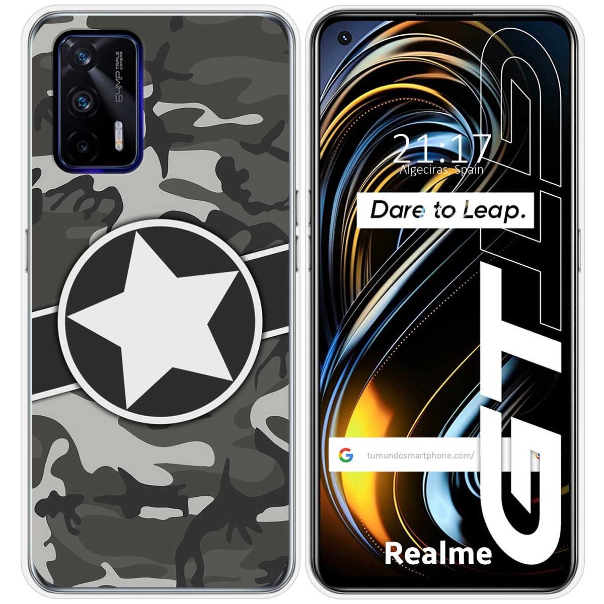 Funda Silicona para Realme GT 5G diseño Camuflaje 02 Dibujos