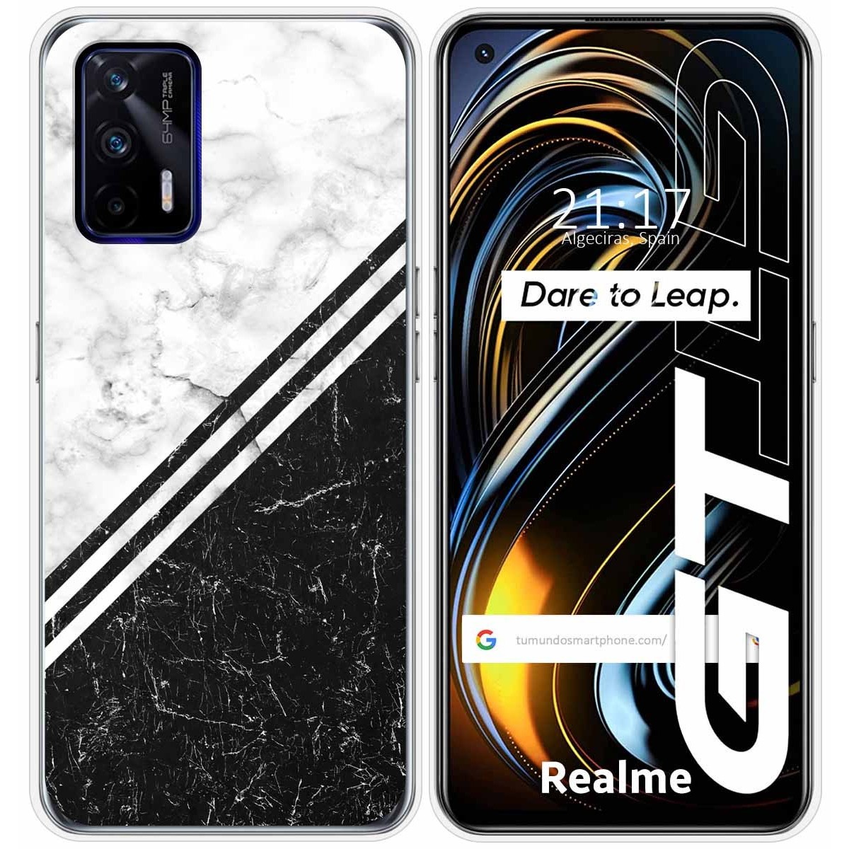 Funda Silicona para Realme GT 5G diseño Mármol 01 Dibujos