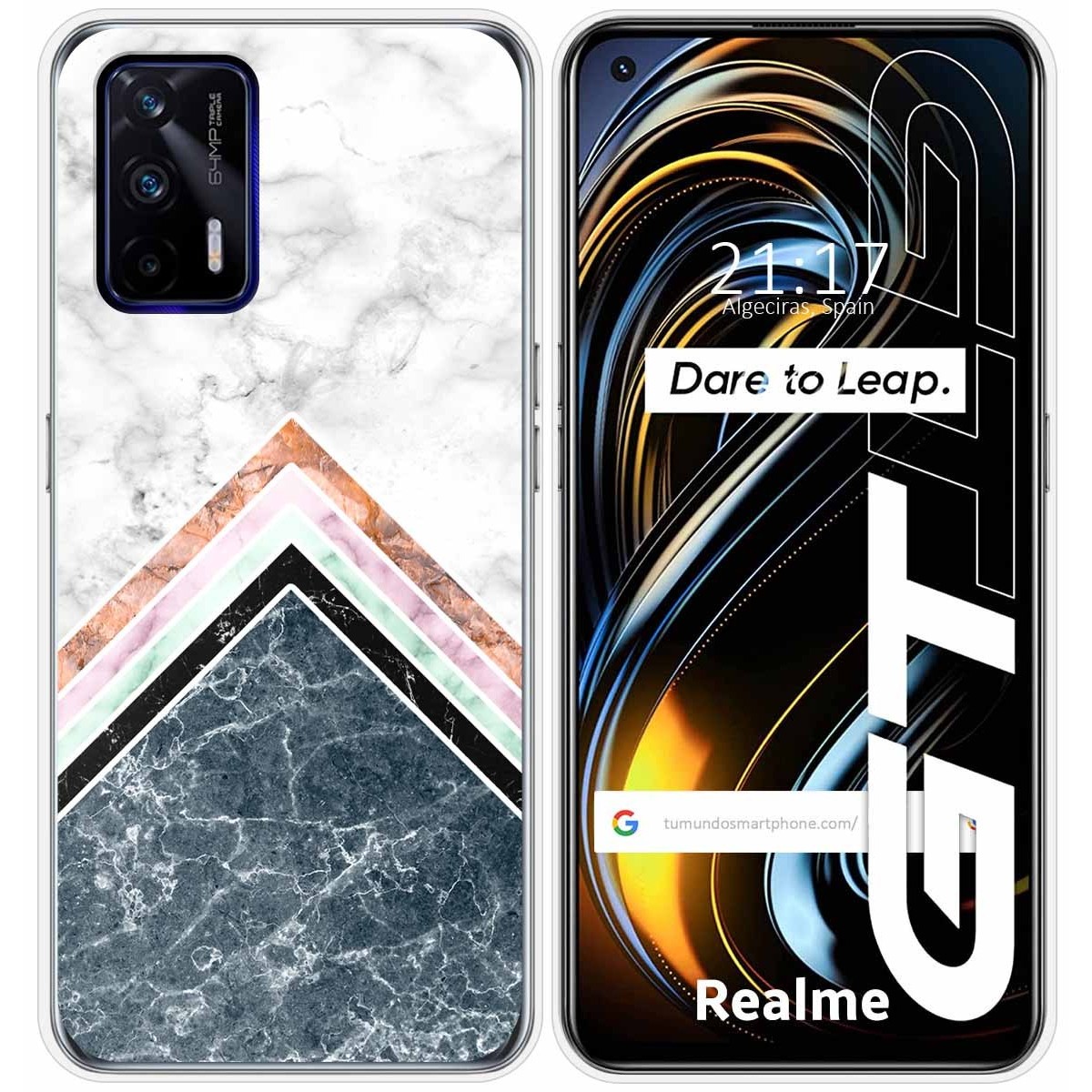 Funda Silicona para Realme GT 5G diseño Mármol 05 Dibujos