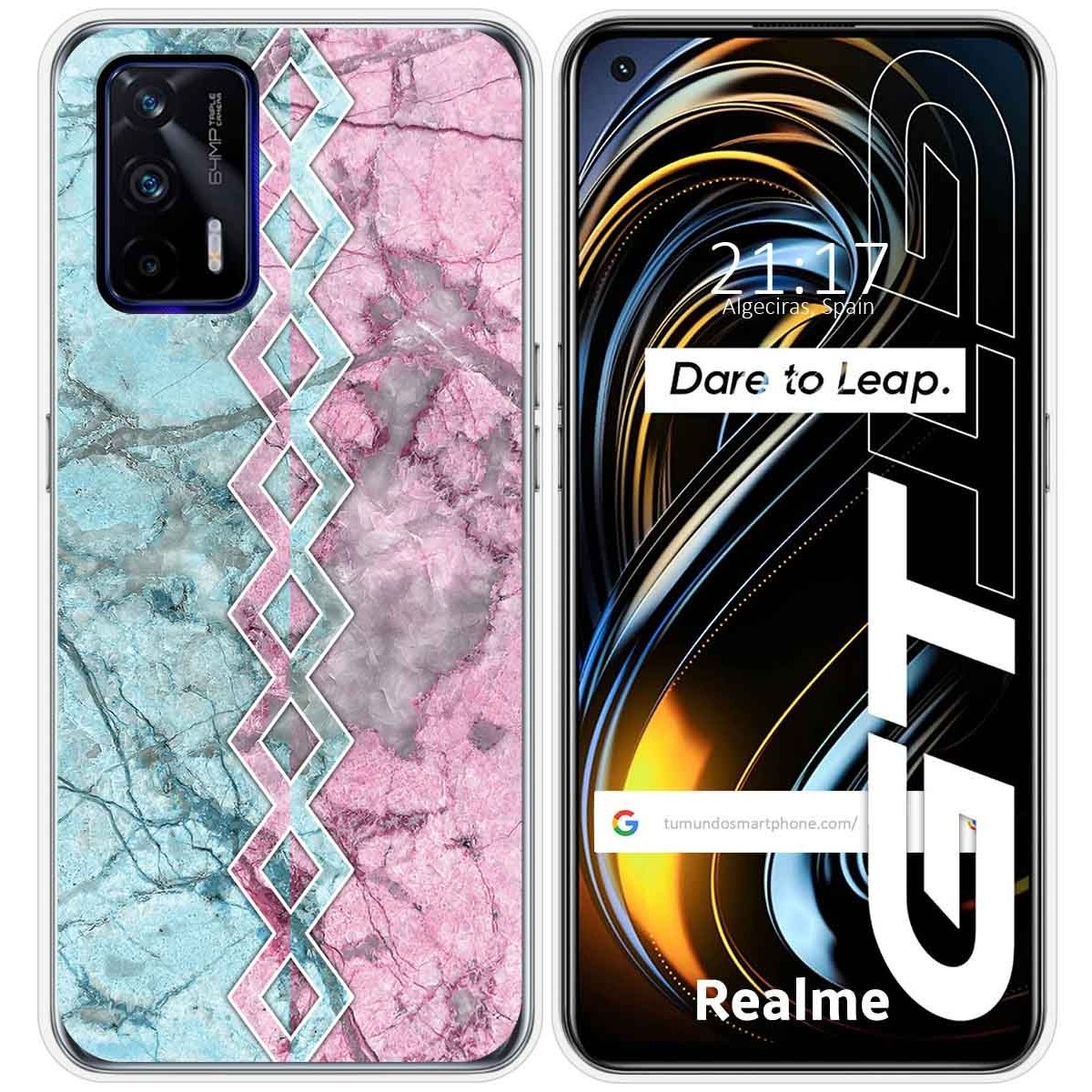 Funda Silicona para Realme GT 5G diseño Mármol 08 Dibujos