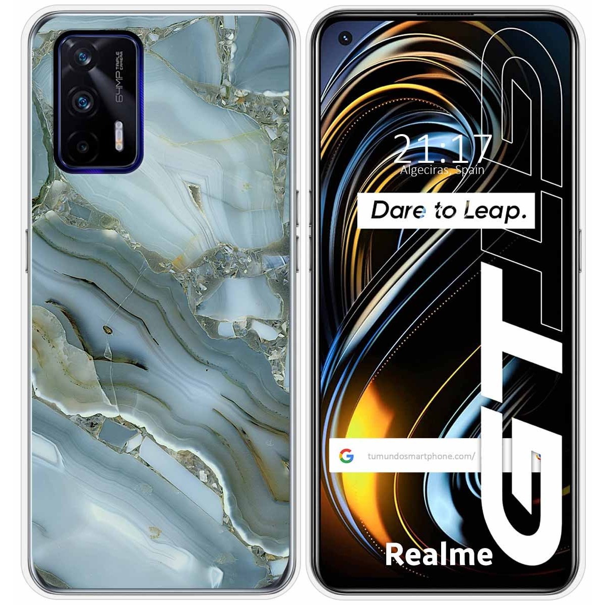 Funda Silicona para Realme GT 5G diseño Mármol 09 Dibujos