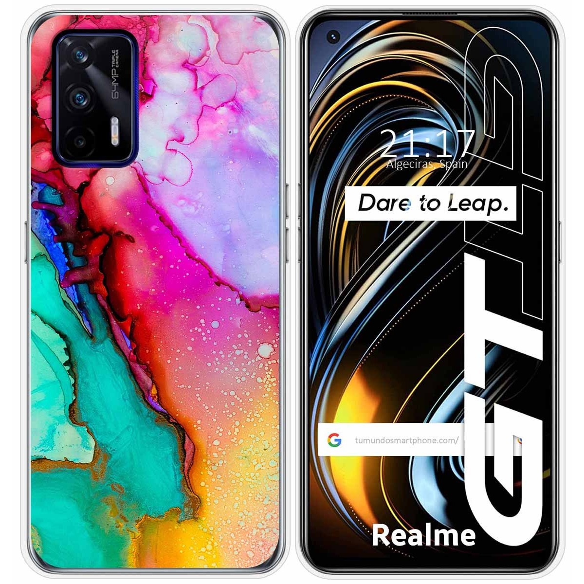 Funda Silicona para Realme GT 5G diseño Mármol 15 Dibujos