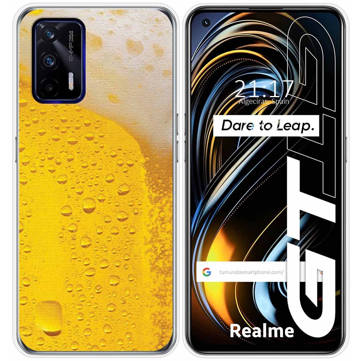 Funda Silicona para Realme GT 5G diseño Cerveza Dibujos
