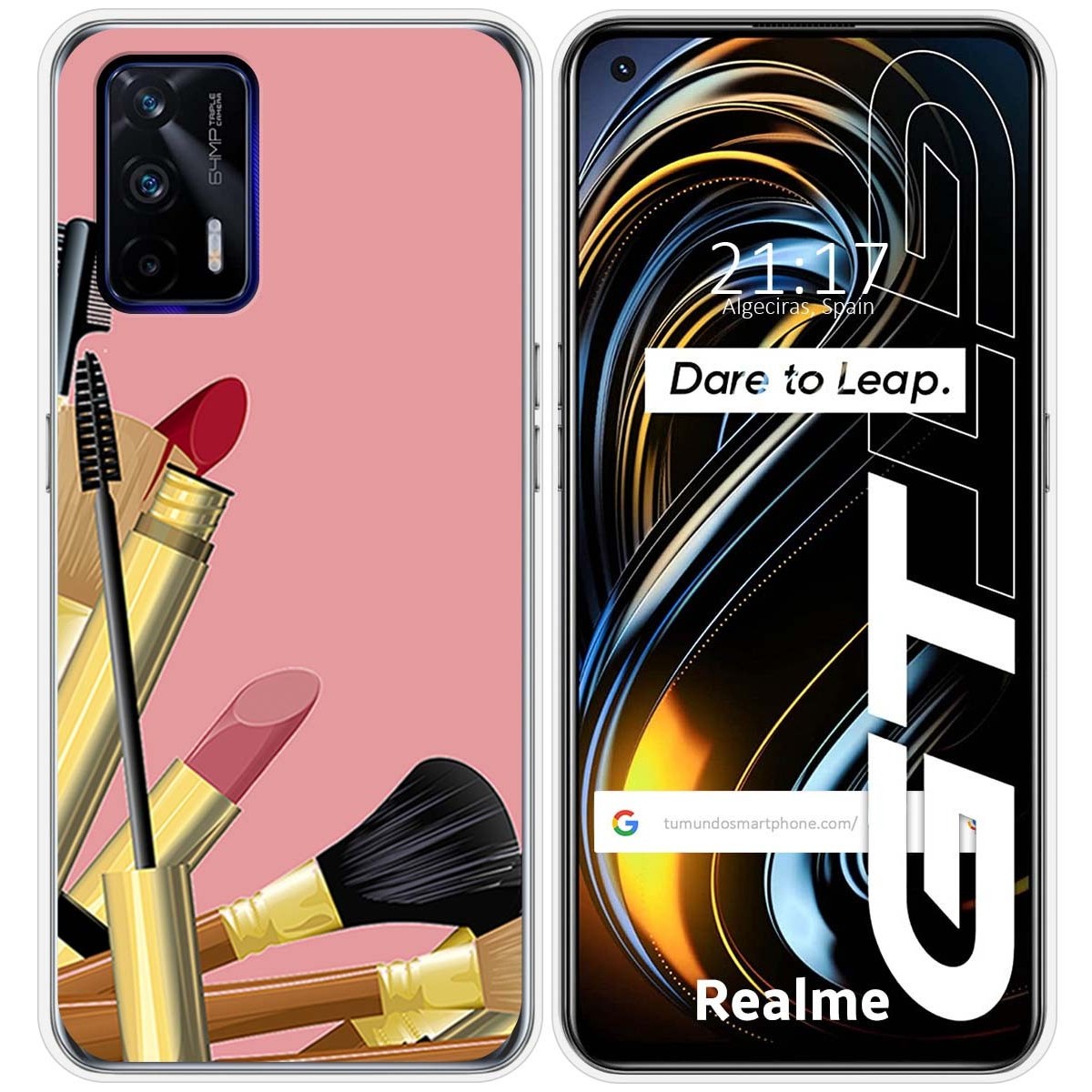 Funda Silicona para Realme GT 5G diseño Brochas Dibujos
