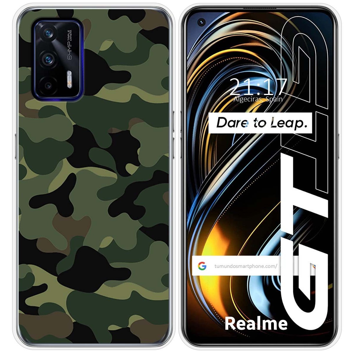 Funda Silicona para Realme GT 5G diseño Camuflaje Dibujos