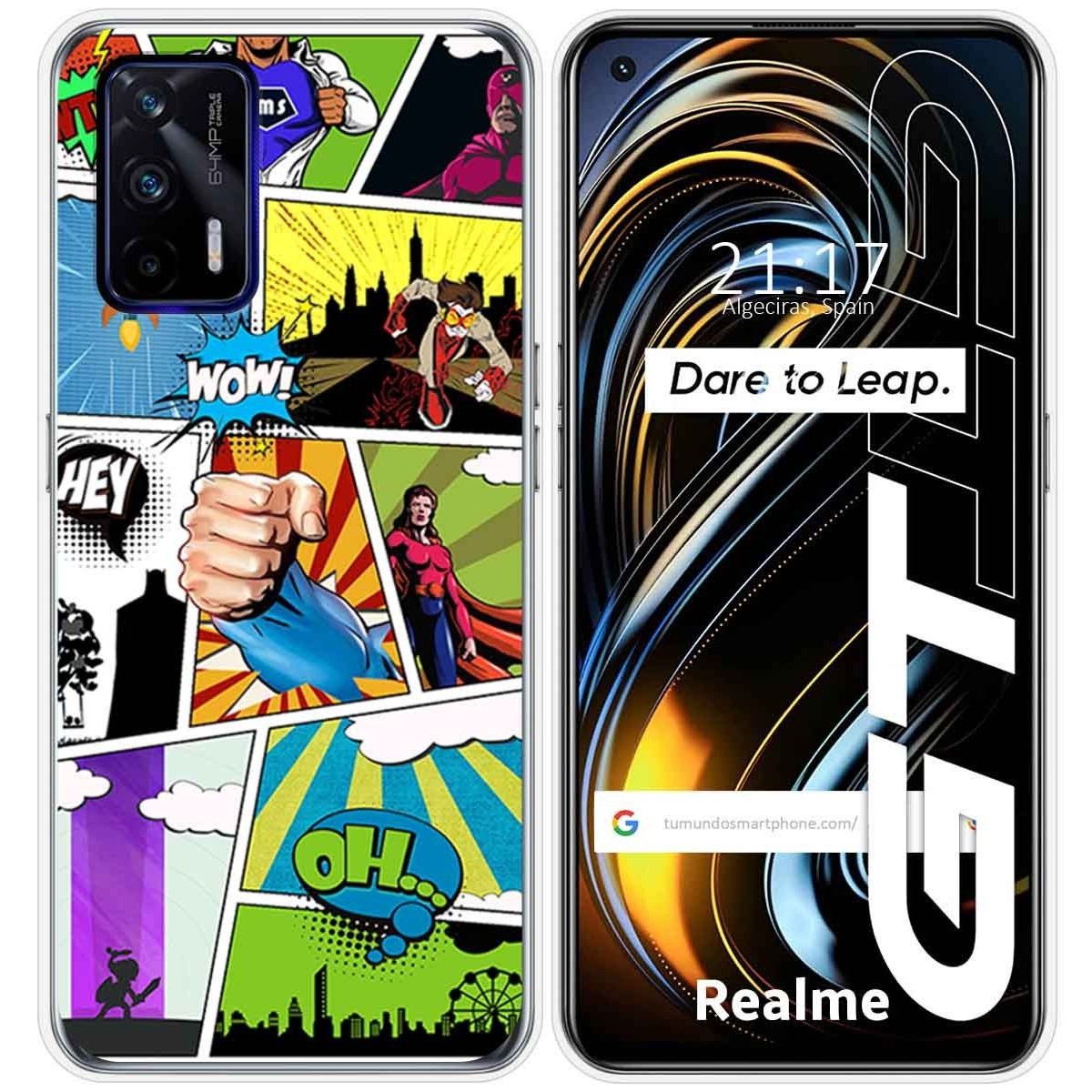 Funda Silicona para Realme GT 5G diseño Comic Dibujos