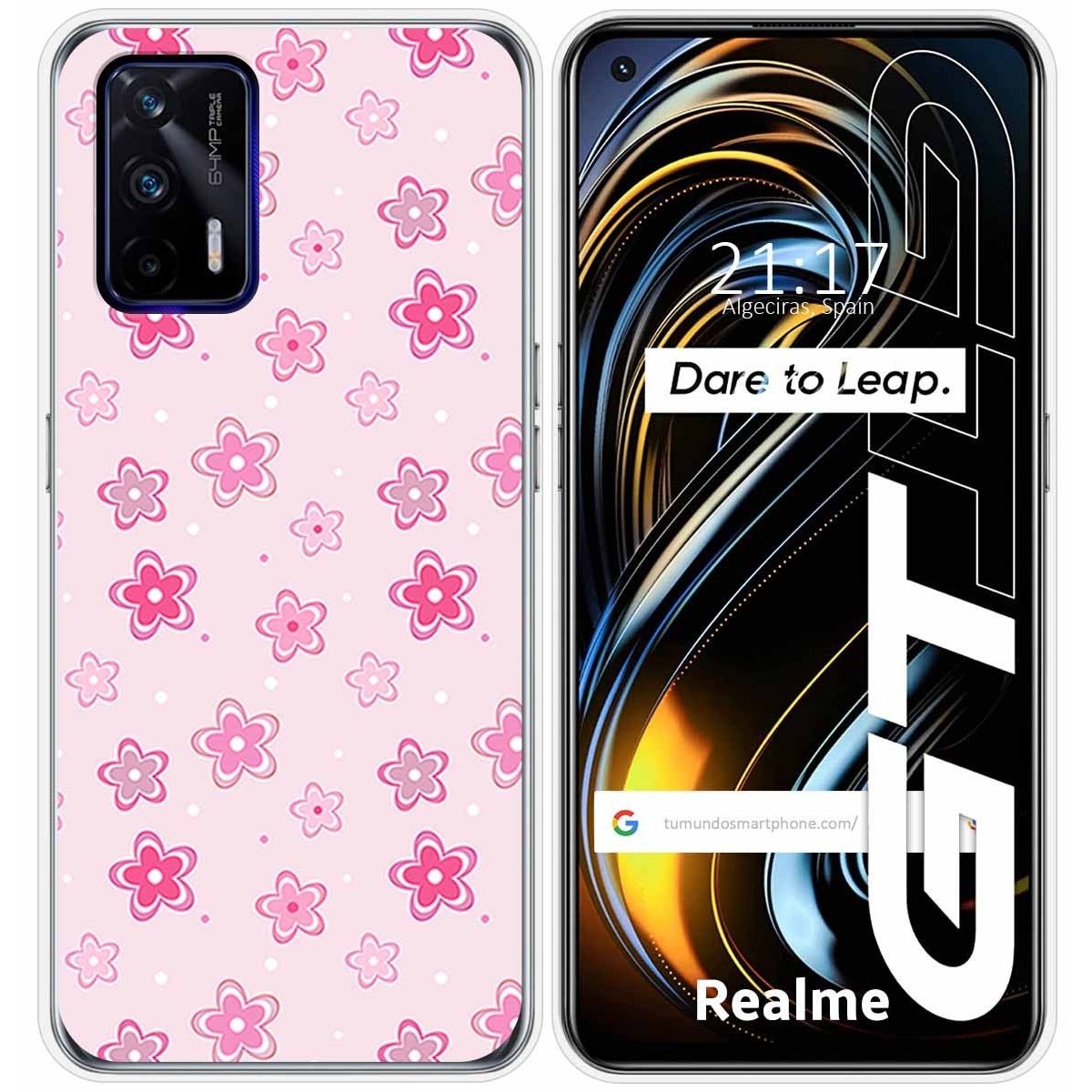 Funda Silicona para Realme GT 5G diseño Flores Dibujos