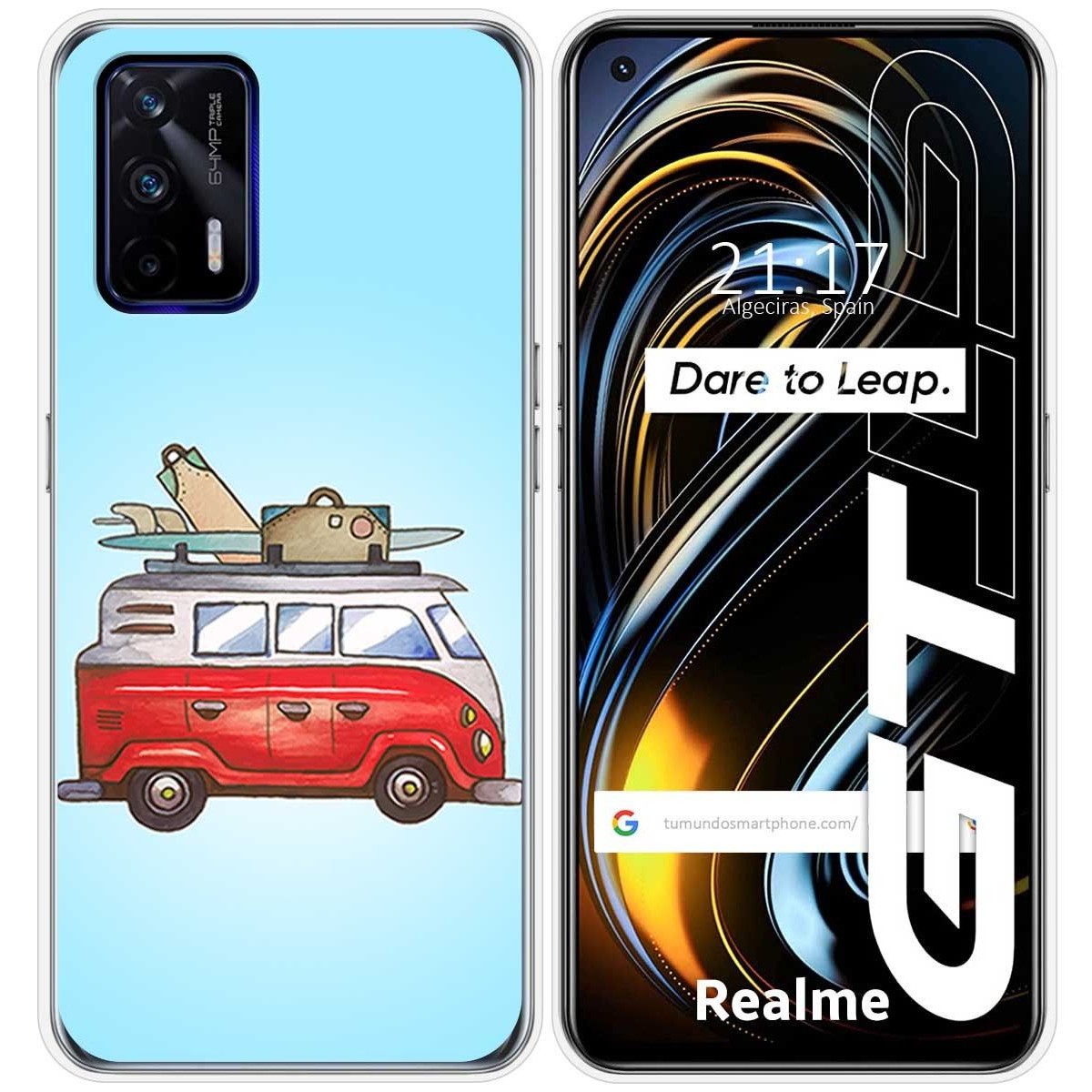 Funda Silicona para Realme GT 5G diseño Furgoneta Dibujos