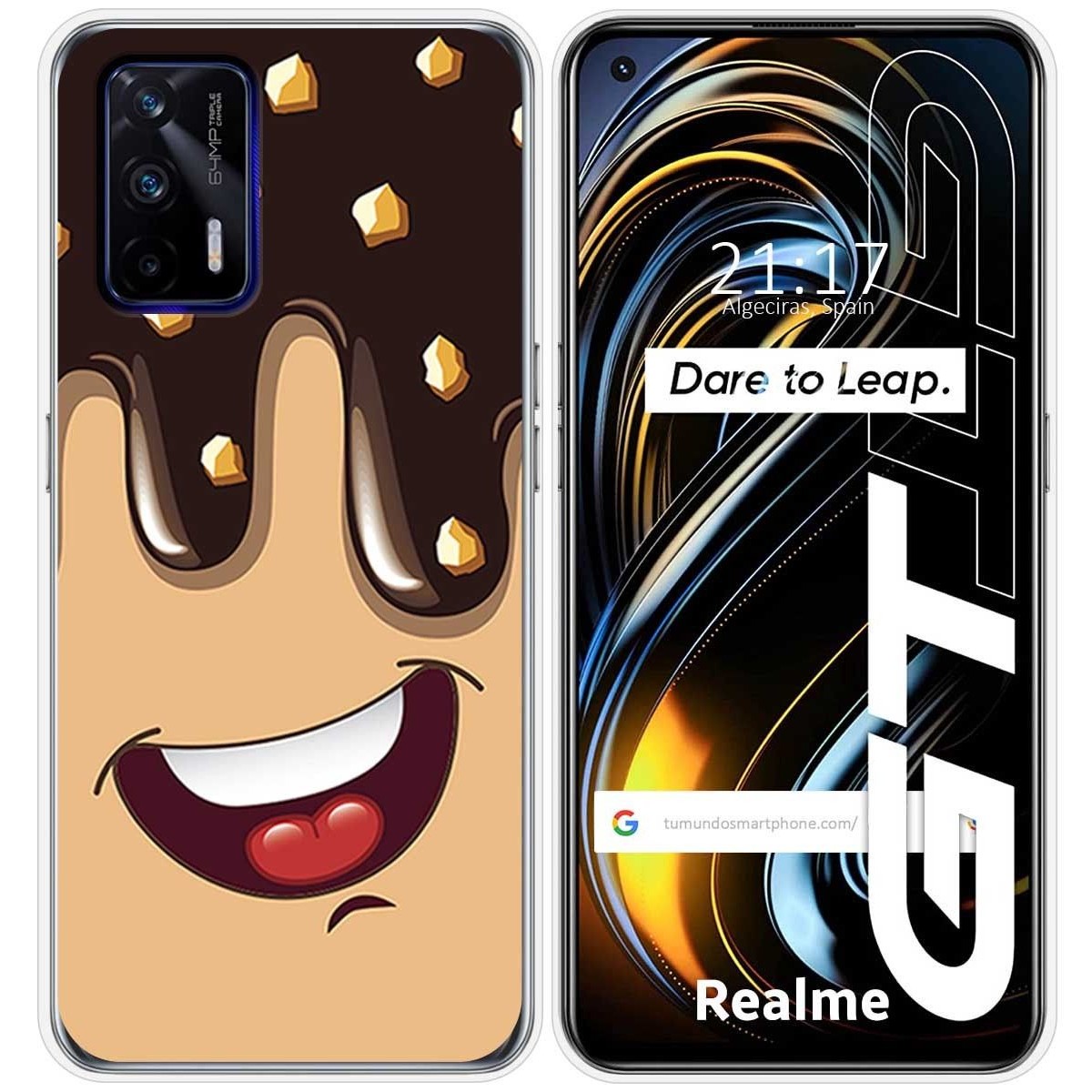 Funda Silicona para Realme GT 5G diseño Helado Chocolate Dibujos