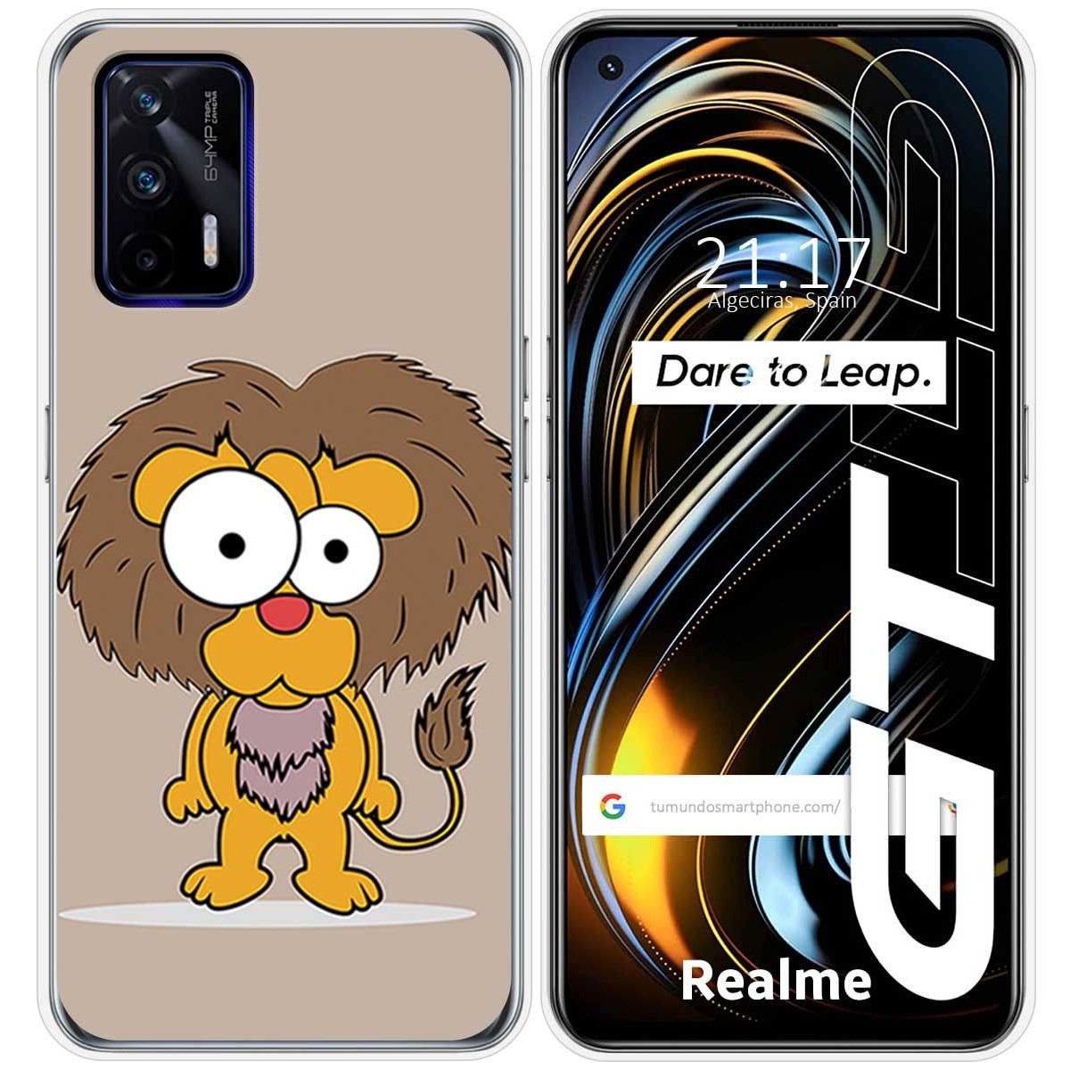 Funda Silicona para Realme GT 5G diseño Leon Dibujos