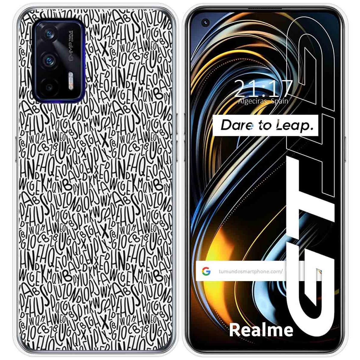 Funda Silicona para Realme GT 5G diseño Letras Dibujos