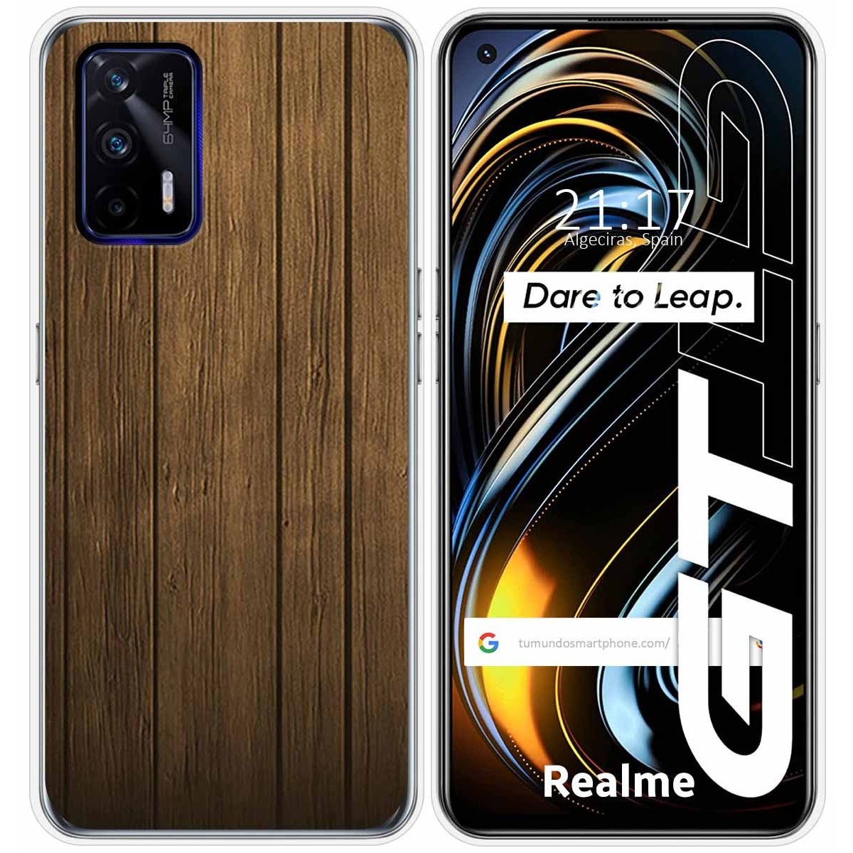 Funda Silicona para Realme GT 5G diseño Madera Dibujos