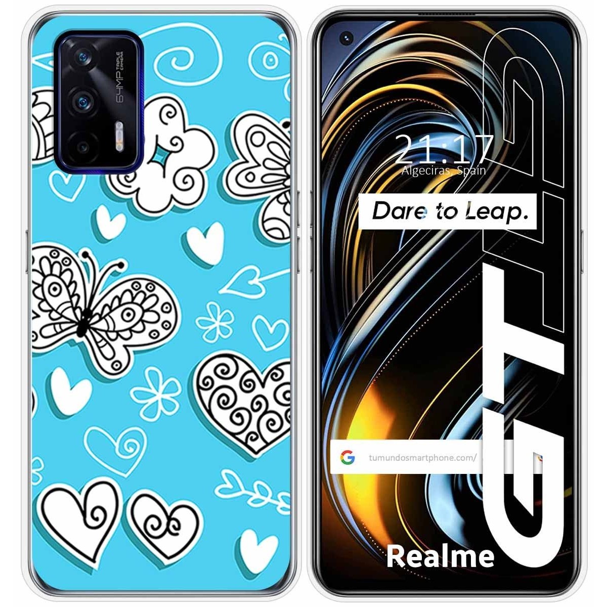 Funda Silicona para Realme GT 5G diseño Mariposas Dibujos