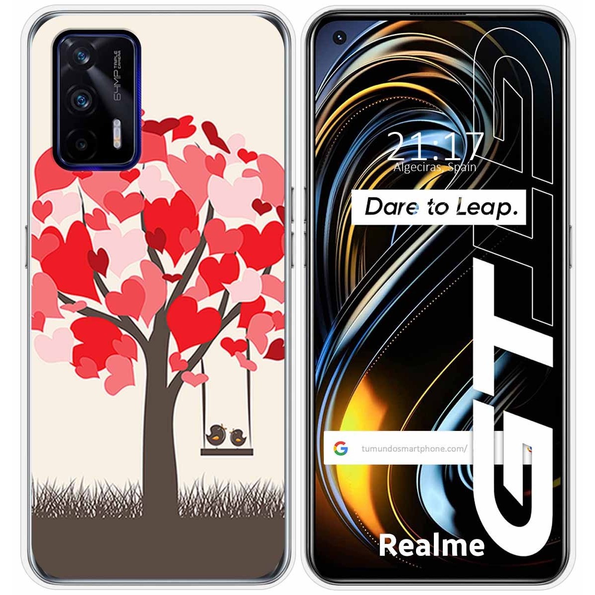 Funda Silicona para Realme GT 5G diseño Pajaritos Dibujos