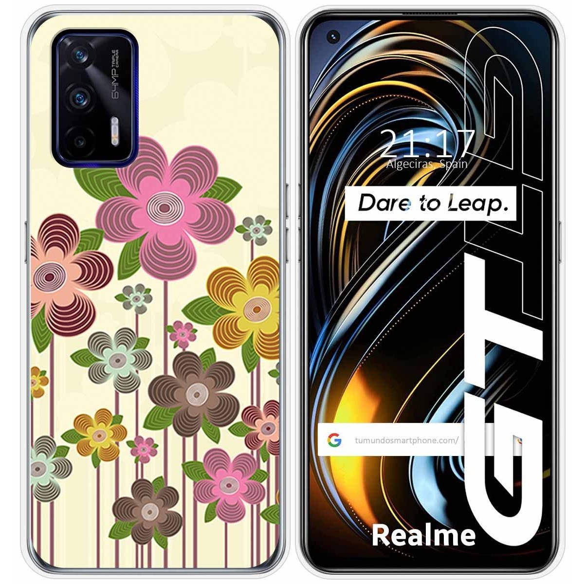 Funda Silicona para Realme GT 5G diseño Primavera En Flor Dibujos