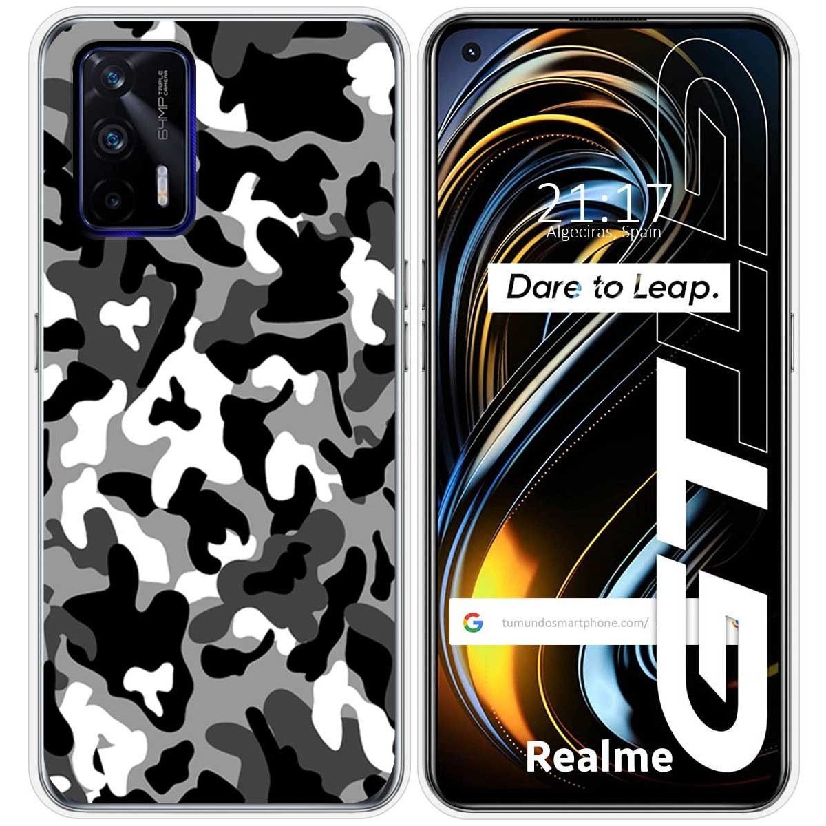 Funda Silicona para Realme GT 5G diseño Snow Camuflaje Dibujos