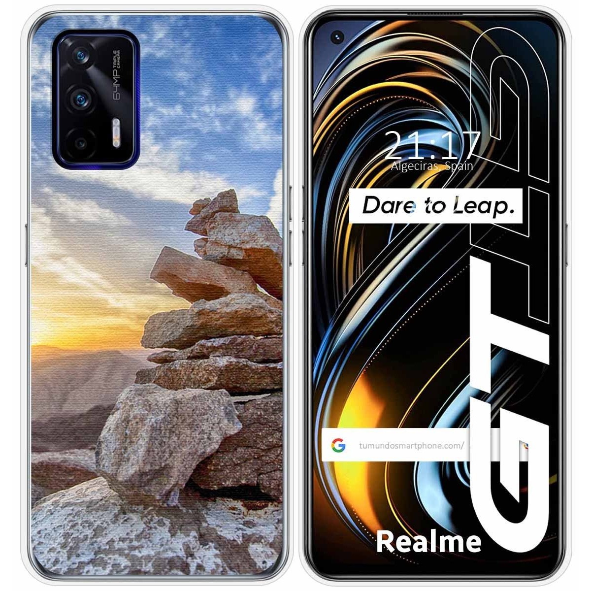 Funda Silicona para Realme GT 5G diseño Sunset Dibujos