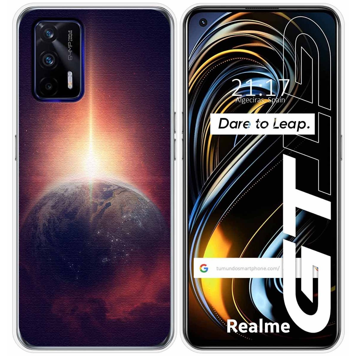 Funda Silicona para Realme GT 5G diseño Tierra Dibujos