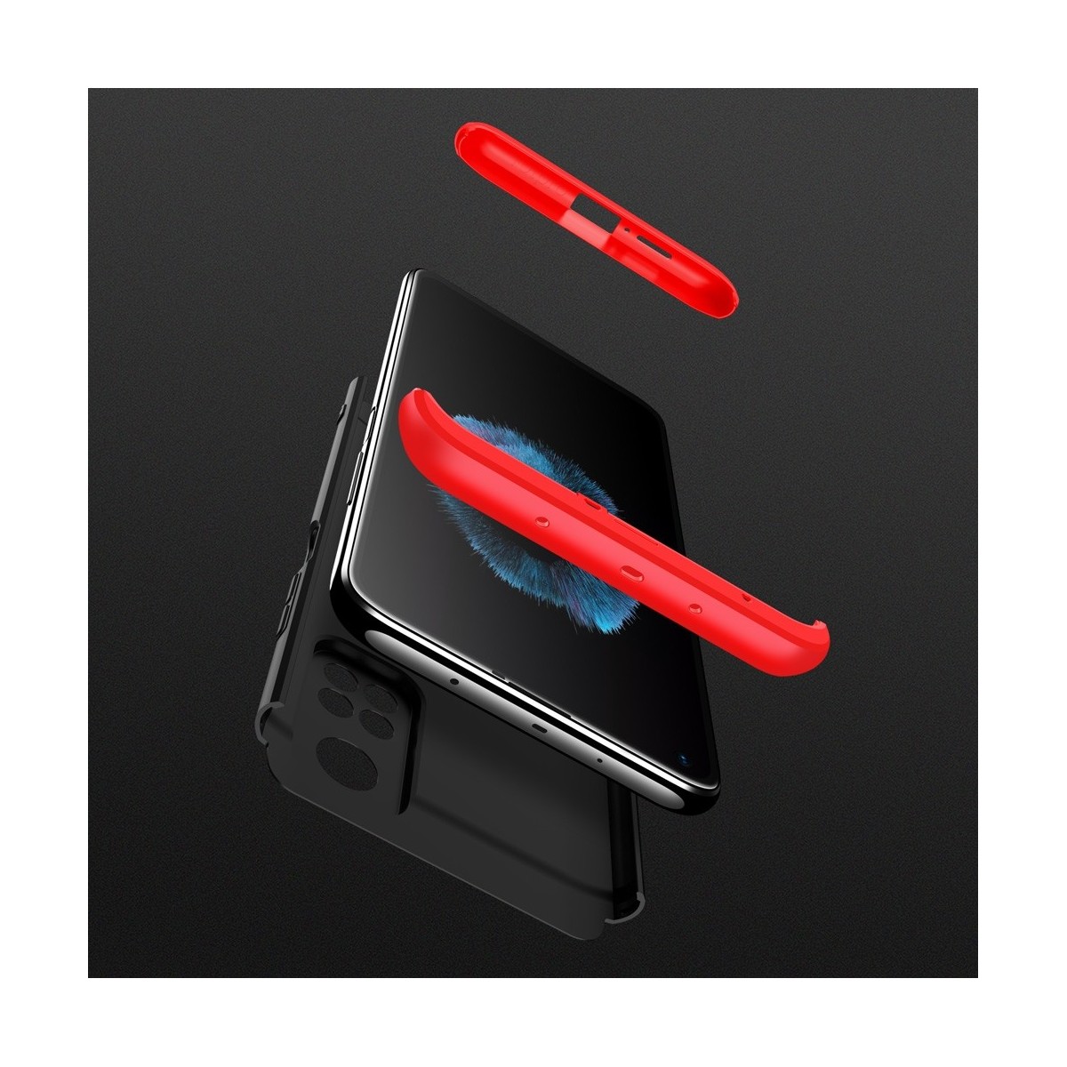 Funda Carcasa GKK 360 para Xiaomi Mi 10T 5G / MI 10T Pro 5G color Negra / Roja