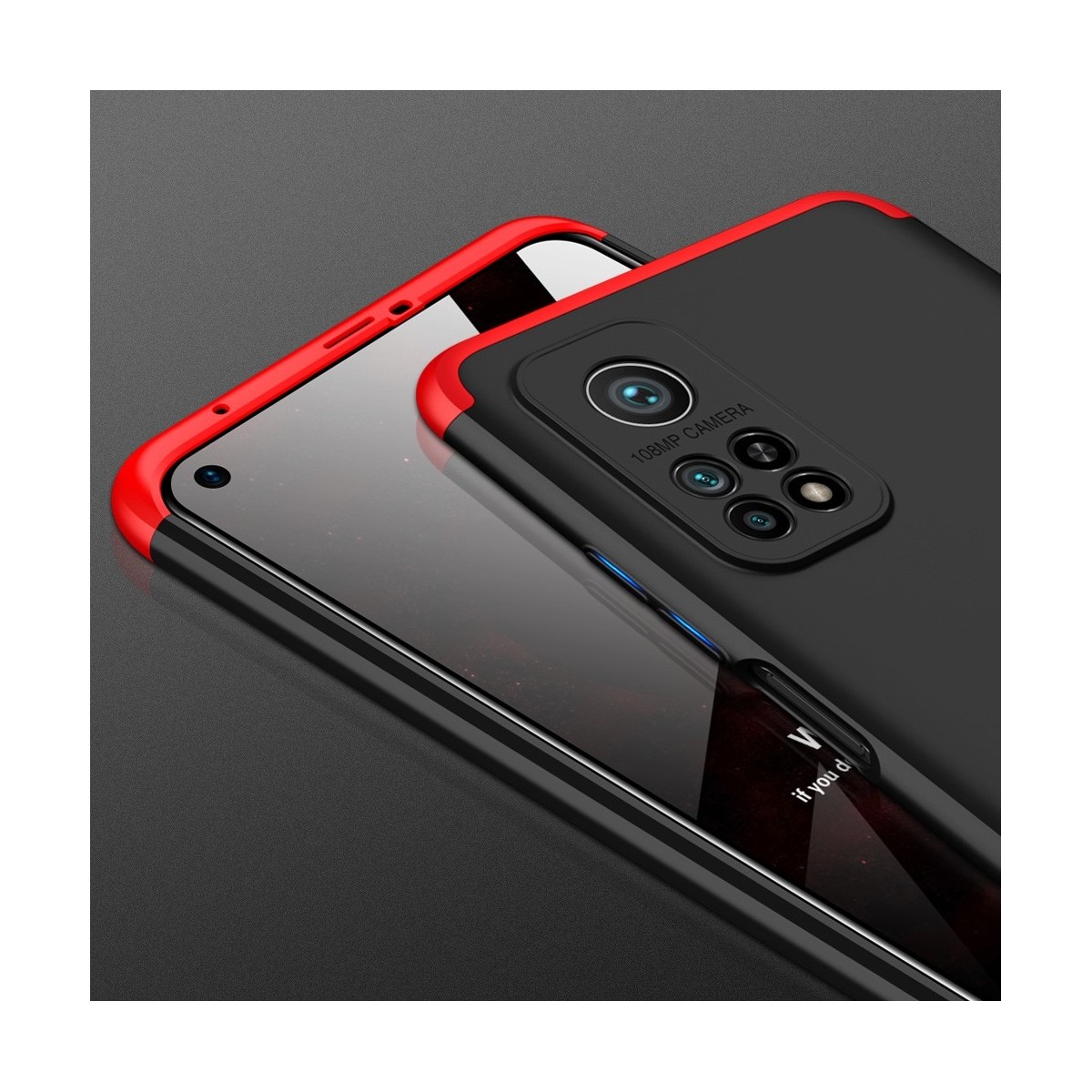 Funda Carcasa GKK 360 para Xiaomi Mi 10T 5G / MI 10T Pro 5G color Negra / Roja
