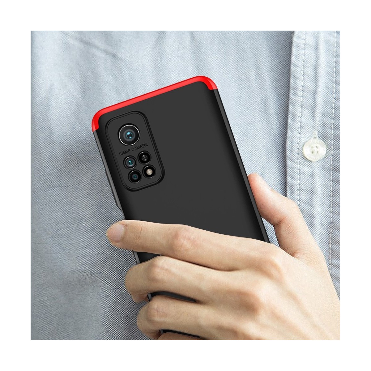 Funda Carcasa GKK 360 para Xiaomi Mi 10T 5G / MI 10T Pro 5G color Negra / Roja