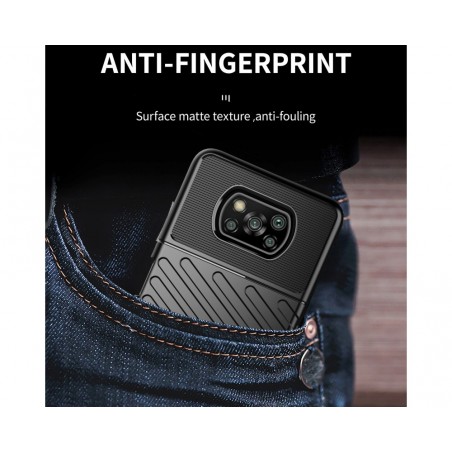 Funda Gel Flexible Thunder Armor Rugged para Xiaomi POCO X3 NFC / X3 Pro color Negra