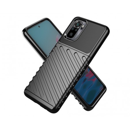 Funda Gel Flexible Thunder Armor Rugged para Xiaomi Redmi Note 10 / 10S color Negra