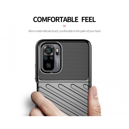 Funda Gel Flexible Thunder Armor Rugged para Xiaomi Redmi Note 10 / 10S color Negra
