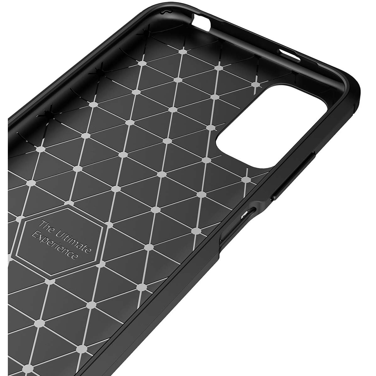 Funda Gel Tpu Tipo Carbon Negra para Xiaomi Redmi Note 10 5G / POCO M3 Pro 5G