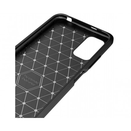 Funda Gel Tpu Tipo Carbon Negra para Xiaomi Redmi Note 10 5G / POCO M3 Pro 5G