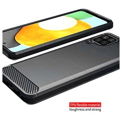Funda Gel Tpu Tipo Carbon Negra para Samsung Galaxy A22 4G / M22 2