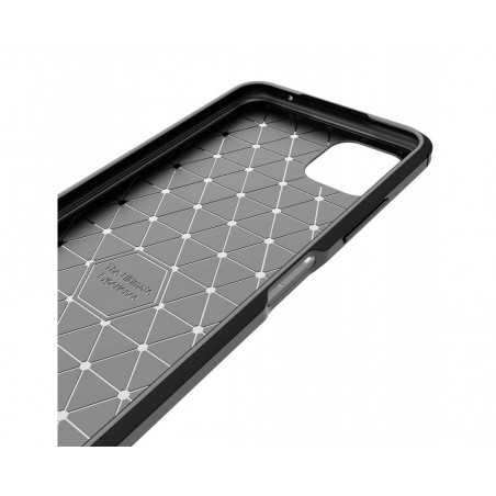 Funda Gel Tpu Tipo Carbon Negra para Samsung Galaxy A22 5G