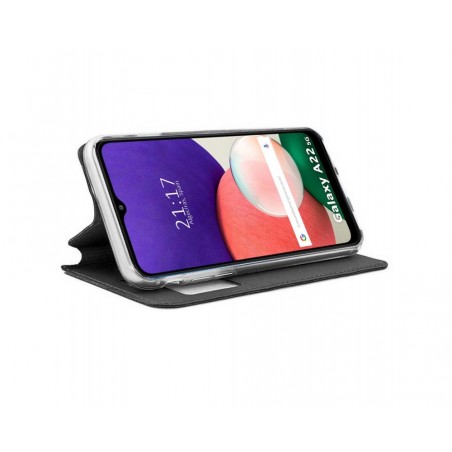 Funda Libro Soporte con Ventana para Samsung Galaxy A22 5G color Negra