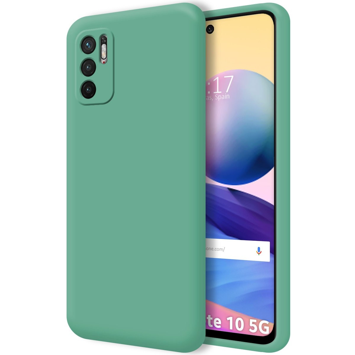Funda Silicona Líquida Ultra Suave para Xiaomi Redmi Note 10 5G / POCO M3 PRO 5G color Verde