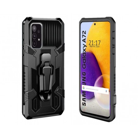 Funda Tough Armor Negra con Clip Magnético para Samsung Galaxy A72