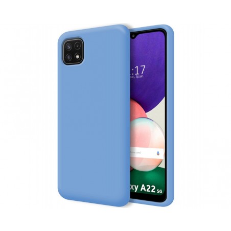 Funda Silicona Líquida Ultra Suave para Samsung Galaxy A22 5G color Azul