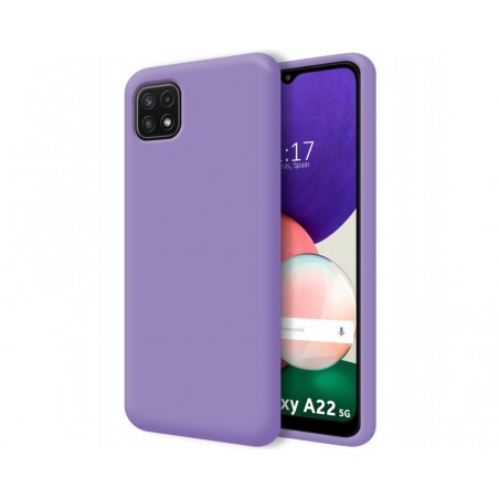 Funda Silicona Líquida Ultra Suave para Samsung Galaxy A22 5G color Morada