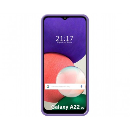 Funda Silicona Líquida Ultra Suave para Samsung Galaxy A22 5G color Morada