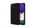 Funda Silicona Líquida Ultra Suave para Samsung Galaxy A22 5G color Negra