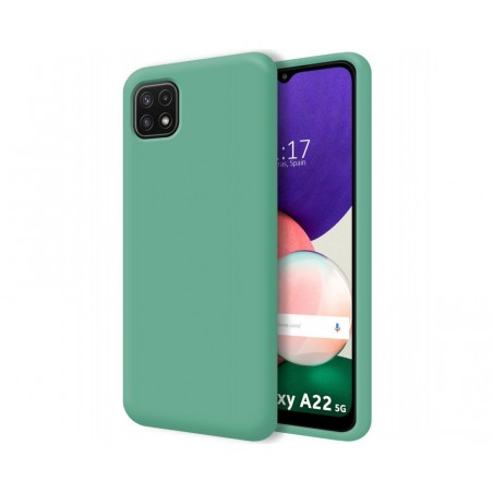Funda Silicona Líquida Ultra Suave para Samsung Galaxy A22 5G color Verde