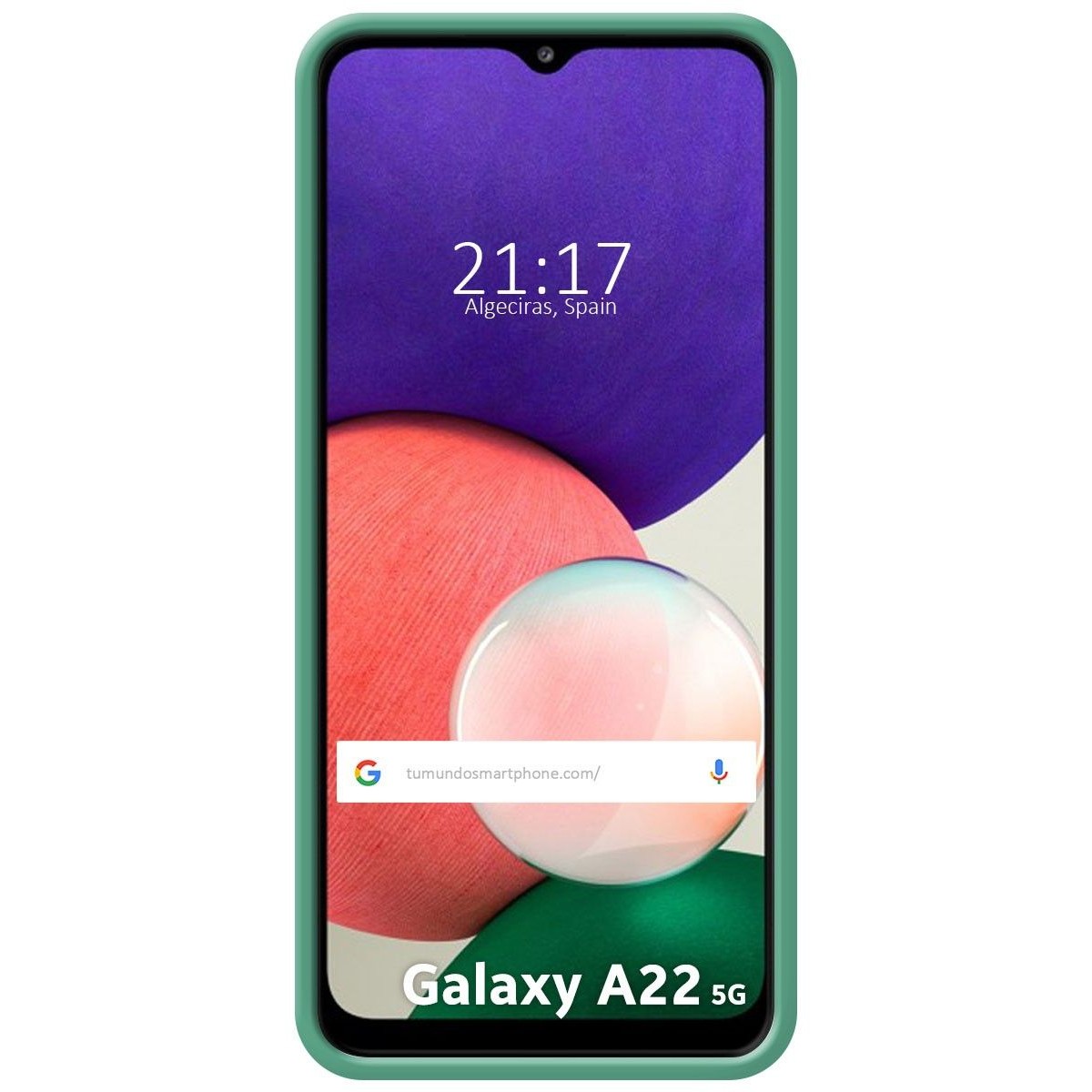 Funda Silicona Líquida Ultra Suave para Samsung Galaxy A22 5G color Verde