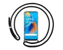 Funda Colgante Transparente para Oppo A74 4G con Cordon Negro