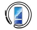 Funda Colgante Transparente para Vivo X60 Pro 5G con Cordon Negro