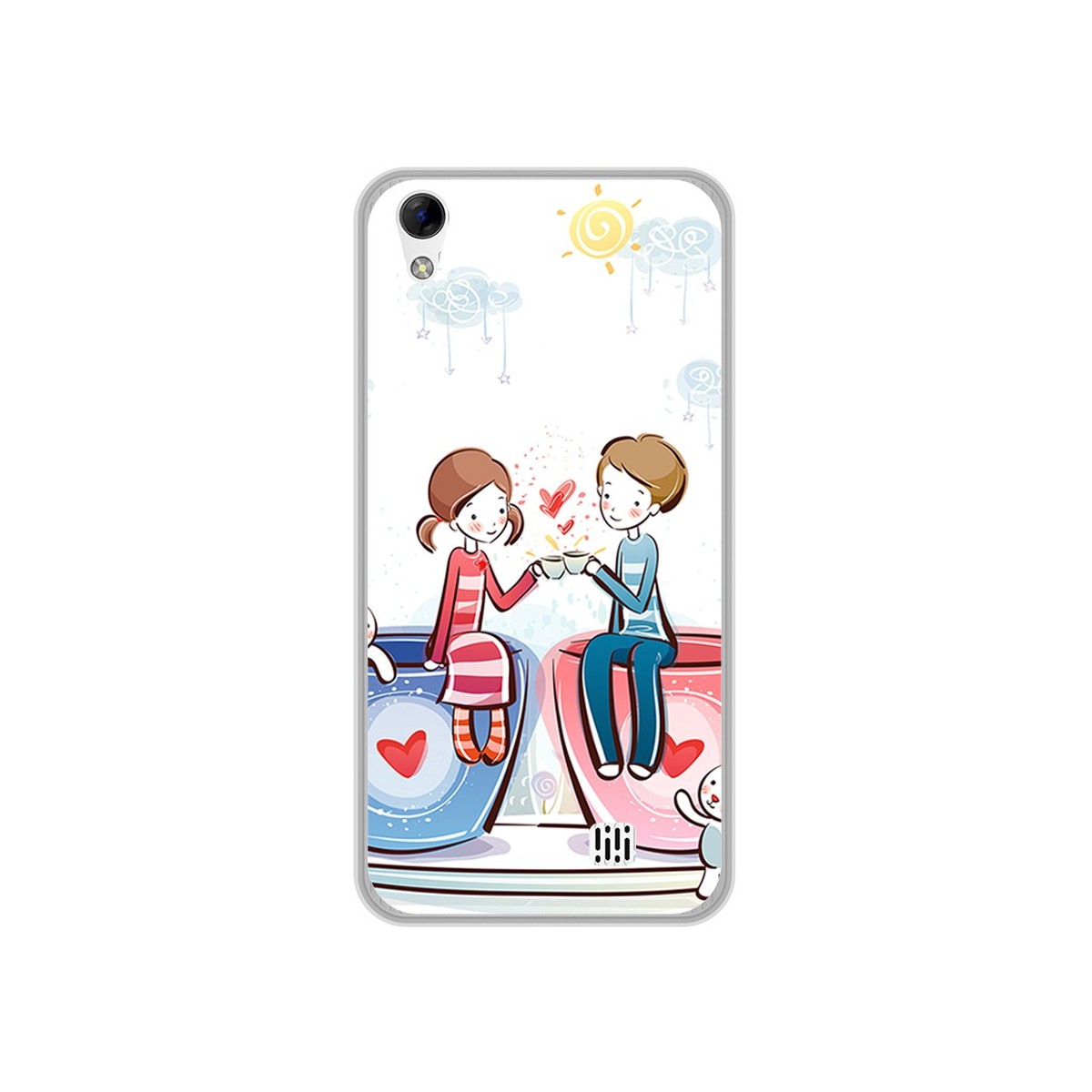 Funda Gel Tpu para Homtom HT16 / HT16 Pro Diseño Cafe Dibujos