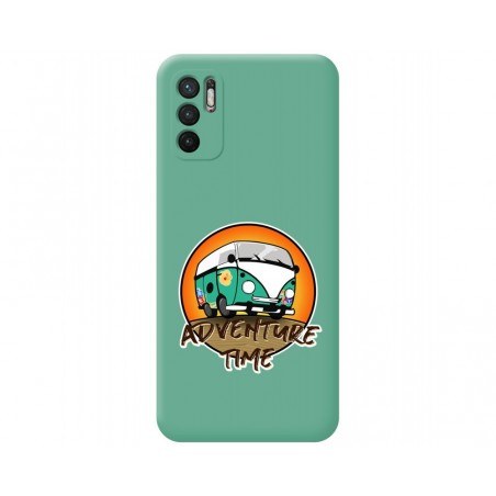 Funda Silicona Líquida Verde para Xiaomi Redmi Note 10 5G / POCO M3 Pro 5G diseño Adventure Time Dibujos