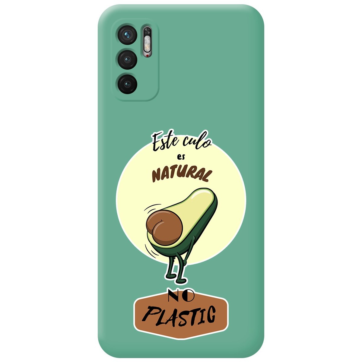 Funda Silicona Líquida Verde para Xiaomi Redmi Note 10 5G / POCO M3 Pro 5G diseño Culo Natural Dibujos
