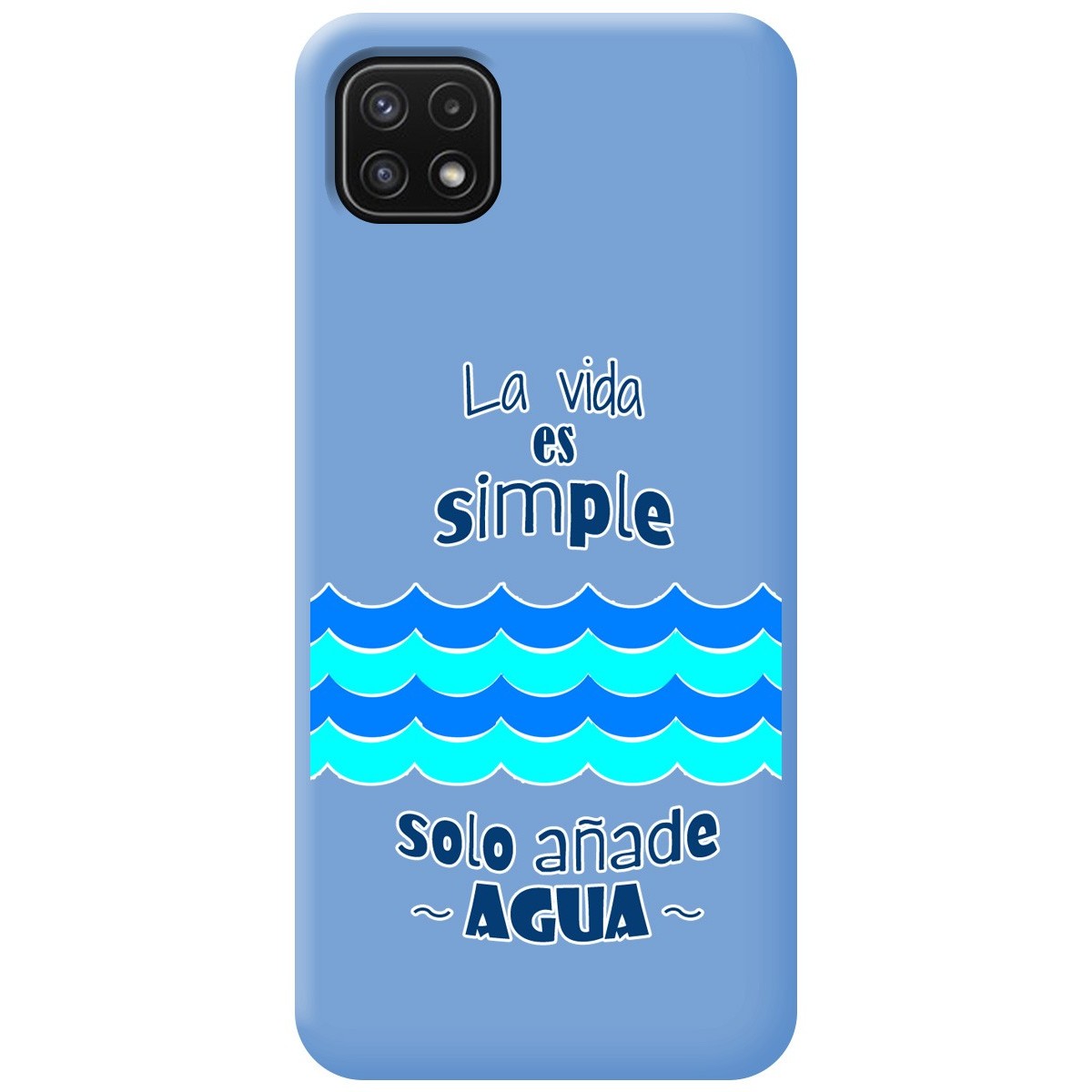 Funda Silicona Líquida Azul para Samsung Galaxy A22 5G diseño Agua Dibujos
