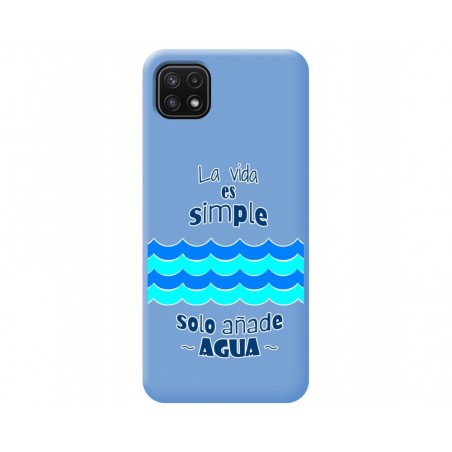 Funda Silicona Líquida Azul para Samsung Galaxy A22 5G diseño Agua Dibujos
